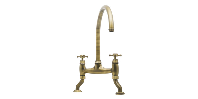 Traditional Bridge Tap, with Crosshead Handles, Bridge C-spout, Bidbury & Co. Sh