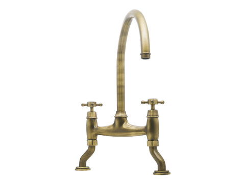 Traditional Bridge Tap, with Crosshead Handles, Bridge C-spout, Bidbury & Co. Sh