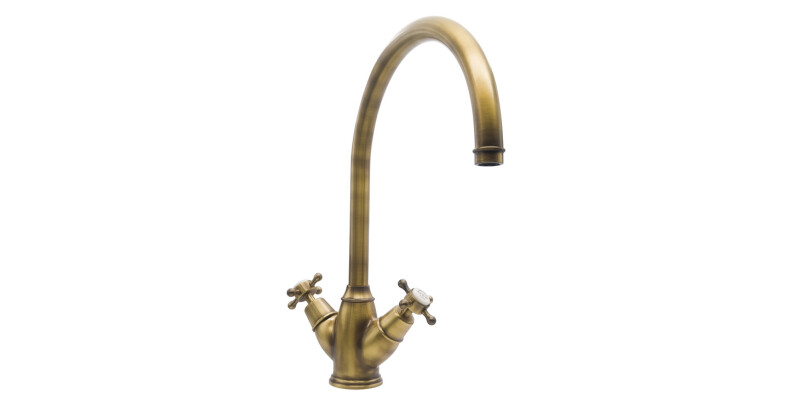 Mixer Tap, Dual Lever, with Crosshead Handles, C-spout, Bidbury & Co. Yorkley