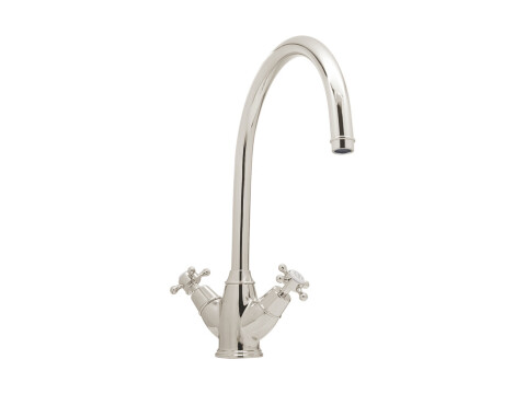 Mixer Tap, Dual Lever, with Crosshead Handles, C-spout, Bidbury & Co. Yorkley