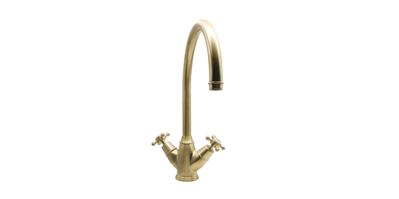 Mixer Tap, Dual Lever, with Crosshead Handles, C-spout, Bidbury & Co. Yorkley