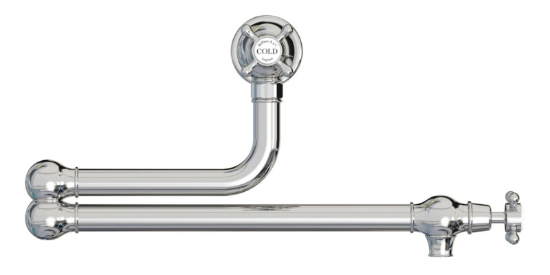 Twin Lever Pot Filler, Dual Lever, with Crosshead Handles, Bidbury & Co. Oakridg