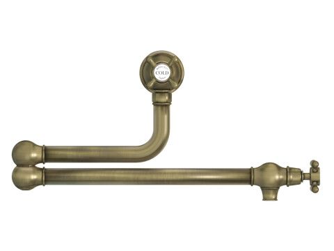 Twin Lever Pot Filler, Dual Lever, with Crosshead Handles, Bidbury & Co. Oakridg