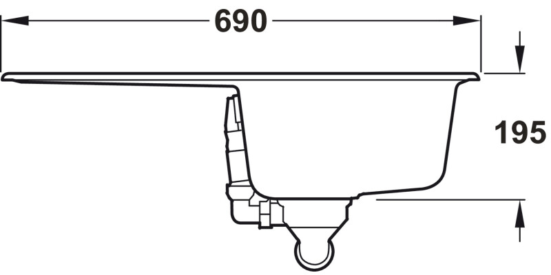 RM Mayon Ign MAY690CW 1.0B Sink Wht
