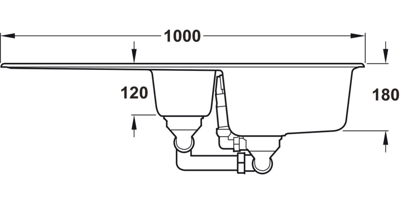 RM Elements ELE1052DG 1.5B Sink Grnt Gry