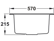 RM Prato�PRA570AW�1.0B�Sink�UH Wht
