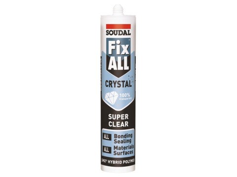 Super Clear Sealant and Adhesive, SMX Hybrid Polymer, Tube 290 ml, Soudal Fix Al