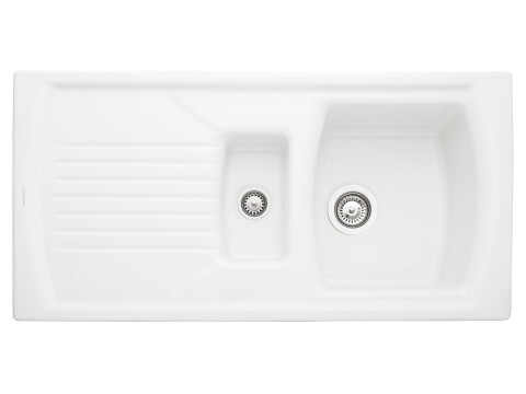 Sink, 1.5 Bowl, Ceramic, Compact, Rangemaster Tenby