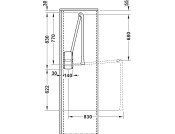 2004 W/Robe Pull Rail 440-610mm Ant/Ant