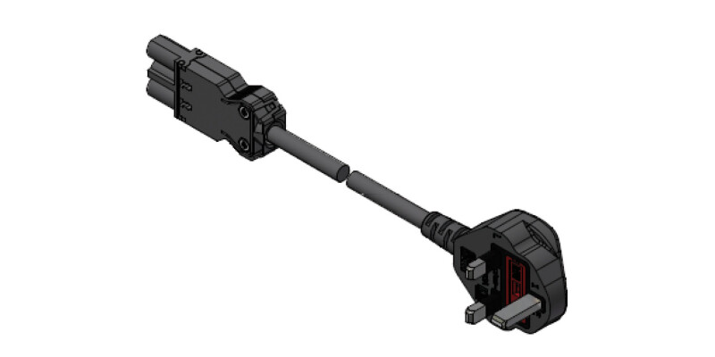 Power Cable, for Socket Outlet, Black, Bachmann