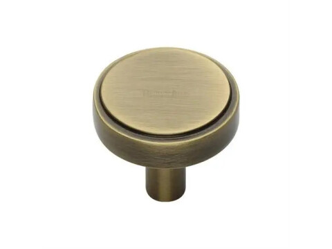 M.Marcus Heritage Brass Stepped Disc Cupboard Knob