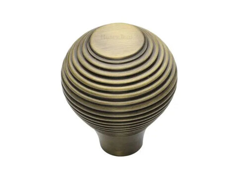 M.Marcus Heritage Brass Reeded Cupboard Knob