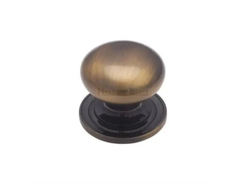 M.Marcus Heritage Brass Victorian Round Ringed Cupboard Knob