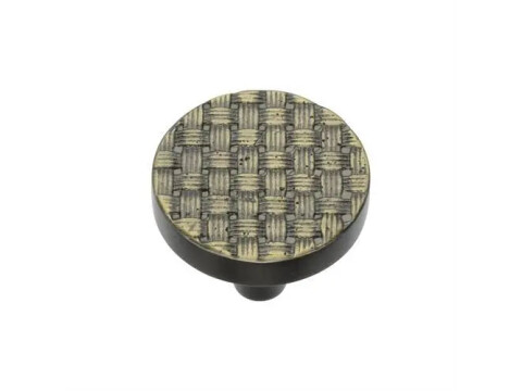 M.Marcus Heritage Brass Round Weave Cupboard Knob