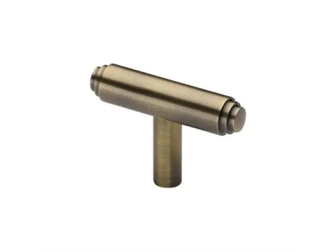 M.Marcus Heritage Brass Stepped T-Bar Cupboard Knob