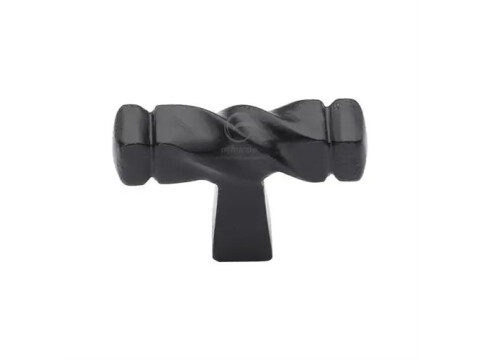 M.Marcus - Black Iron Twist Cupboard Knob - Matt Black