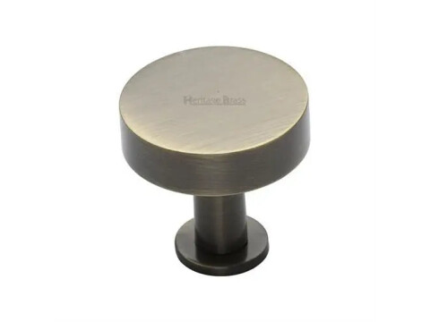 M.Marcus Heritage Brass Disc Cupboard Knob on Rose