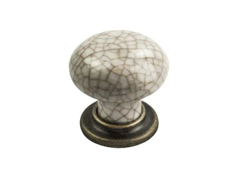 Carlisle Brass Fingertip Design Porcelain Mushroom Pattern Knob