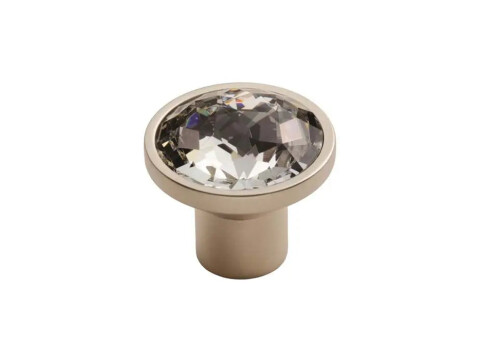Carlisle Brass Fingertip Design Round Crystal Knob
