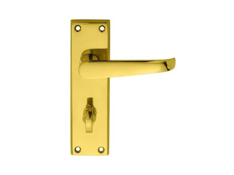 Carlisle Brass Victorian Door Handle on Backplate - Pair