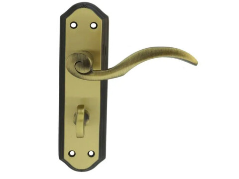 Carlisle Brass Wentworth Door Handle on Short Backplate - Pair