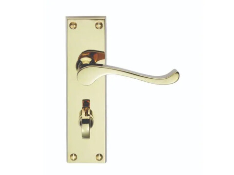 Carlisle Brass Contract Victorian Scroll Door Handle on Backplate - Pair
