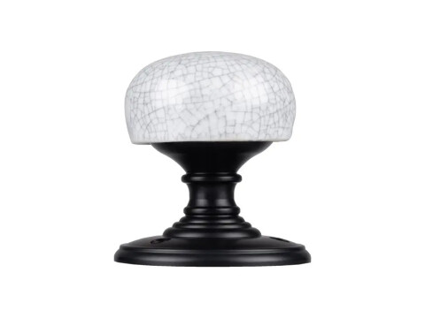 Carlisle Brass Delamain Midnight Blue Crackle Glaze Porcelain Door Knob - Pair