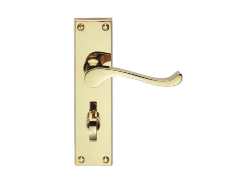 Carlisle Brass Victorian Scroll Door Handle on Backplate - Pair