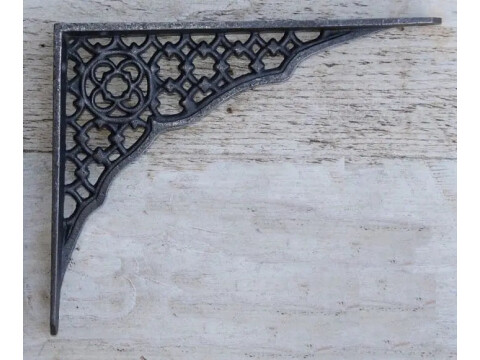 Cottingham Lattice Jali Bracket - Antique Iron
