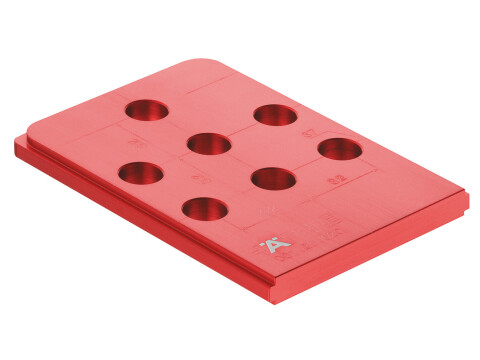 Drill Guide, for Hole Systems at 37/69 mm Intervals, H&auml;fele Red Jig
