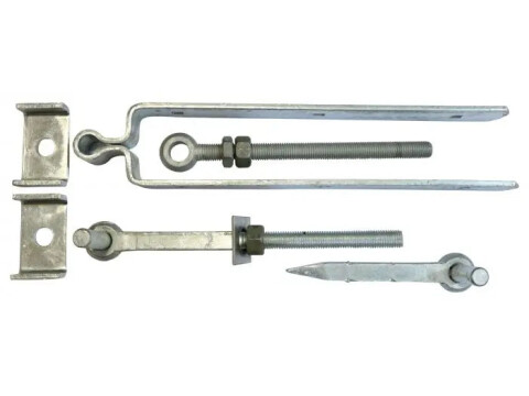 Timco Adjustable Fieldgate Hinge Set - Galvanised - 600mm