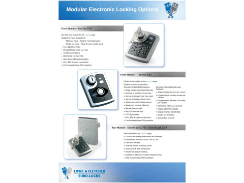 MODULAR ELECTRONIC LOCKING OPTIONS