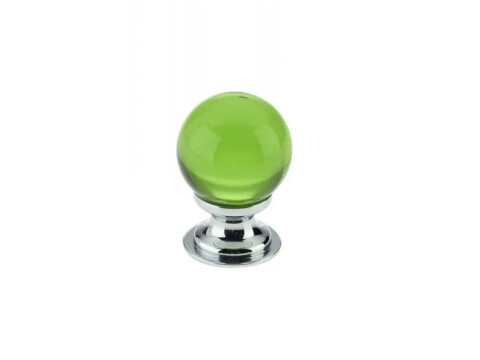 Green Glass Ball Cupboard Knob