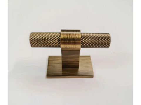 Knurled T-bar Handle on Rectangular Backplate