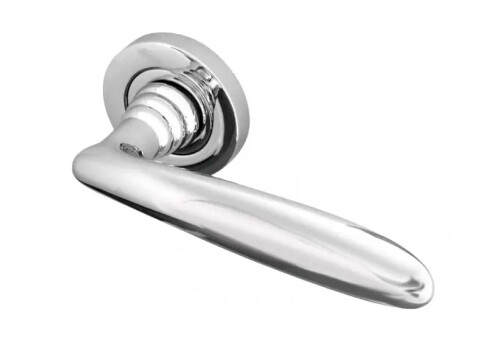 Arc Door Handle on Rose - Pair
