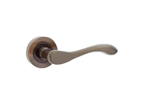 Gamma Door Handle on Rose - Pair