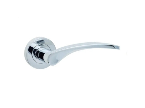 Monaco Door Handle on Rose - Pair