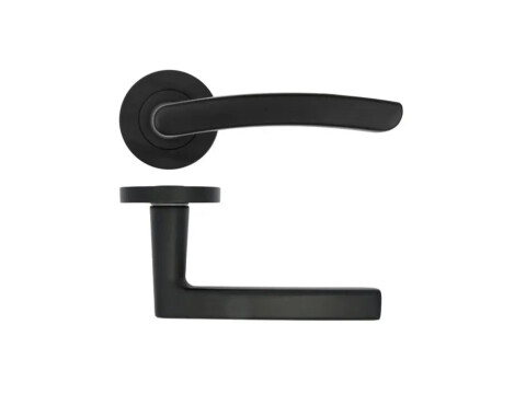 Stanza Santiago Door Handle on Rose - Pair