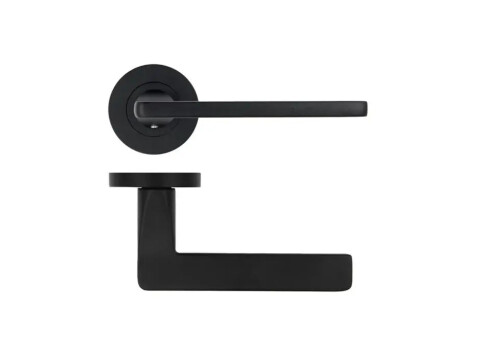 Stanza Leon Door Handle on Rose - Pair