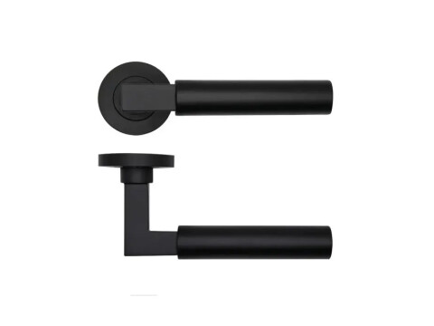 Rosso Tecnica Garda Door Handle on Rose - Pair