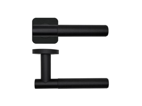 Rosso Tecnica Orta Door Handle on Square Rose - Pair
