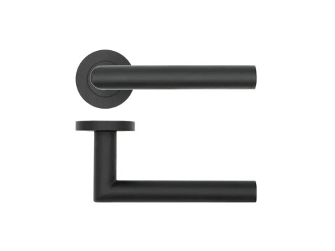 Rosso Tecnica Lugano Door Handle on Rose - Pair