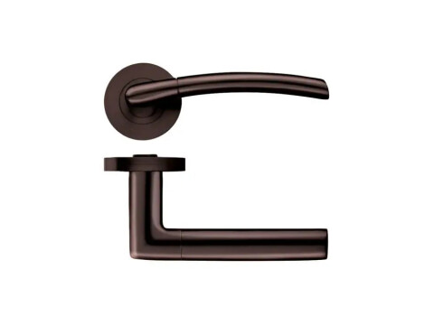 Stanza Designer Olympos Door Handle on Rose - Pair
