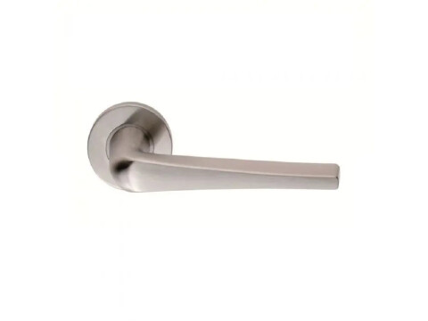 Plaza Door Handle on Sprung Rose - Satin Stainless Steel - Pair