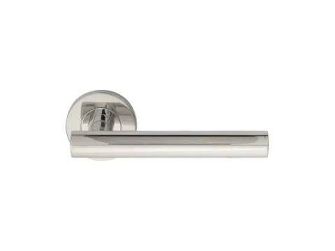 Stainless Steel Philadelphia Straight Door Handle on Rose - Pair