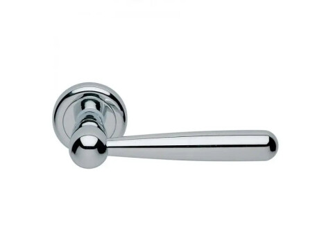 Manital - Boheme Door Handle on Rose - Polished Chrome - Pair