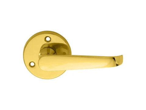 Economy Version Victorian Ascot Door Handle on Rose - Pair