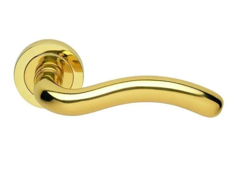 Manital Squiggle Door Handle on Rose - Pair