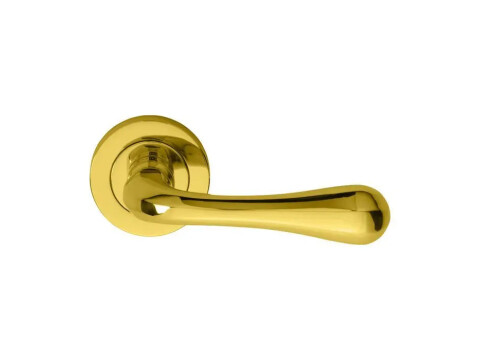 Manital Astro Door Handle on Rose - Pair