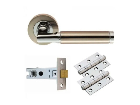 Belas Door Handle Pack - Satin Nickel And Polished Chrome